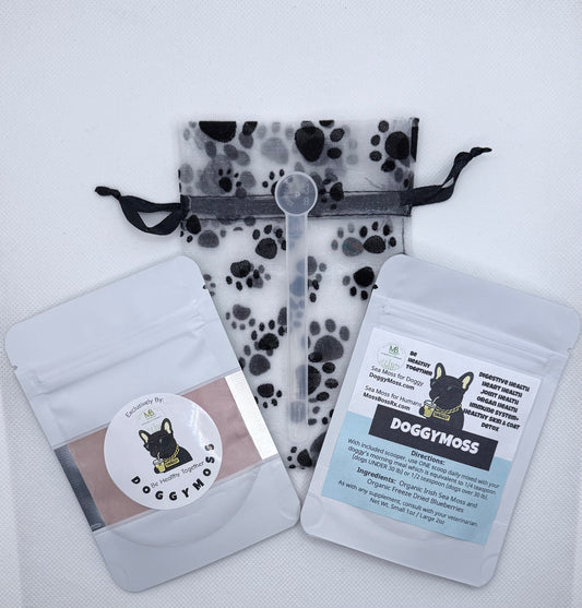 Sea Moss DoggyMoss, with FREE Snacky Bag! - Organic Sea Moss Powder For Your Fur Baby (Doggy). Immune Formula with Blueberry. 🫐 1 month supply. Mix 1/4-1/2 teaspoon DoggyMoss to their food. Very mild taste.🌟 (Use code SOCIAL10 for an extra 10% off!)