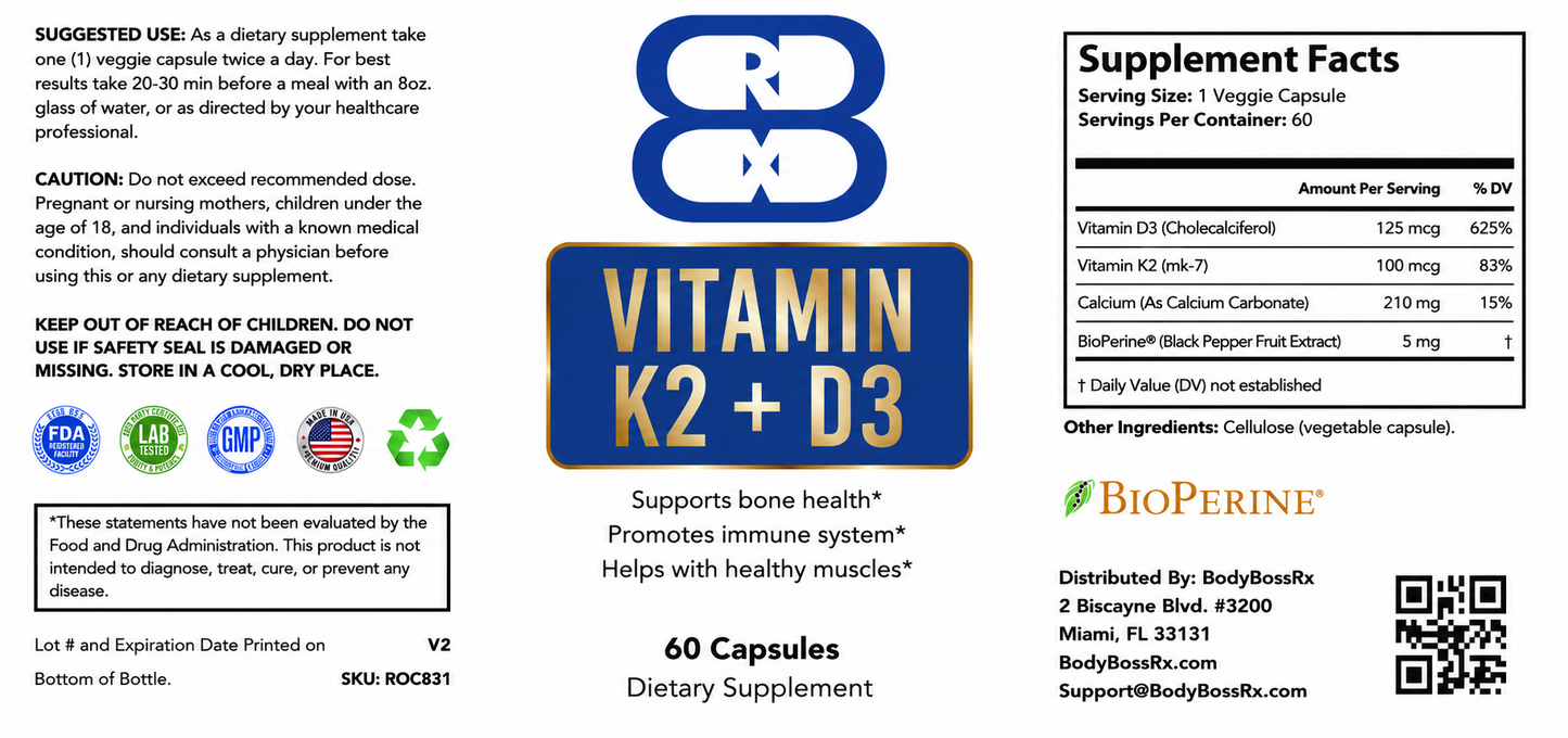 Vitamin Vitamin K2/D3 – 60 Count