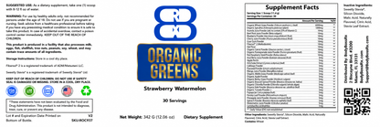Organic Greens Premium (Strawberry/Watermelon Flavor) – 30 Servings