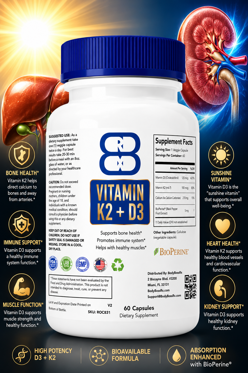Vitamin Vitamin K2/D3 – 60 Count