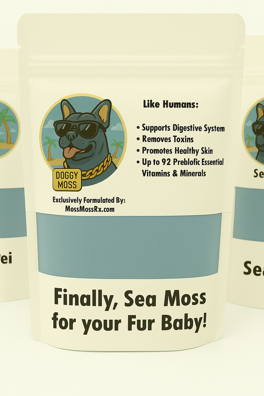 Sea Moss DoggyMoss - Organic Sea Moss Powder For Your Fur Baby (Doggy). Immune Formula with Blueberry. 🫐 1 month supply. Mix 1/4-1/2 teaspoon DoggyMoss to their food. Very mild taste.🌟 (Use code SOCIAL10 for an extra 10% off!)